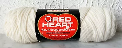 Vintage Red Heart Wintuk Orlon Acrylic 4 Ply Yarn - 1 Skein Off White #3 • $6.95