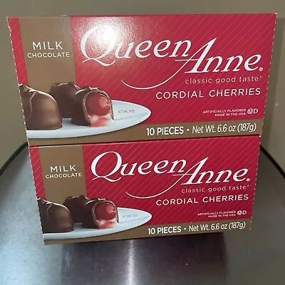 Queen Anne Classic Milk Chocolate Cordial Cherries 2 Boxes With 10 Pieces Each • $14.99