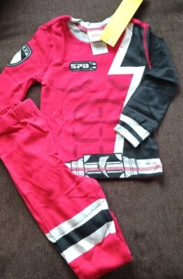 $9.99 • Buy Power Rangers SPD Police Pajama Set / Costume Size 2 (26-29lbs) Disney Toon