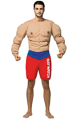 Brand New Baywatch Muscles Lifeguard Swim Suit Adult Costume • $35.25