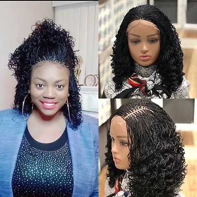 Braided Wig. Curly Lace Frontal Wig. Length Is 16”long.color Is Black.Ready To S • $153