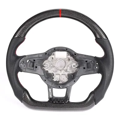 Carbon Fiber Sport Style Steering Wheel Fit For VW Golf 7th 7.5 MK7 GTI R R-line • $389