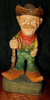 Cowboy Carving Original 2017 By ROGER STOUT Master Carver Mint Condition. 9  • $110