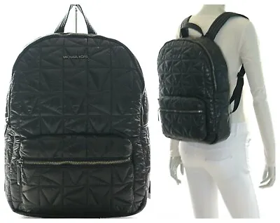 NWT$448.00  - Michael Kors Winnie Large Quilted Nylon Laptop Backpack Black  • $109