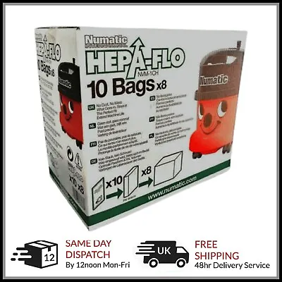 80 X Genuine Henry Hoover Bags Hepaflo NVM-1CH Numatic Hetty James Harry • £79.95