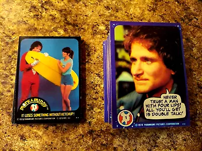 Mork & Mindy Trading Card Set 99 Cards + 22 Stickers + 2  Puzzles 1978 Paramount • $49