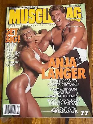 MUSCLEMAG Bodybuilding Muscle Magazine ANJA LANGER & ALFRED NEUGEBAUER 9-88 • $17.99