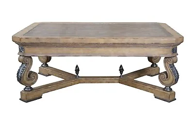 Maitland Smith French Neoclassical Style Scrolled Coffee Cocktail Table Regency • $1530