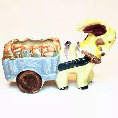 Donkey Planter Cart Hand Painted Japan Vintage • $24.99