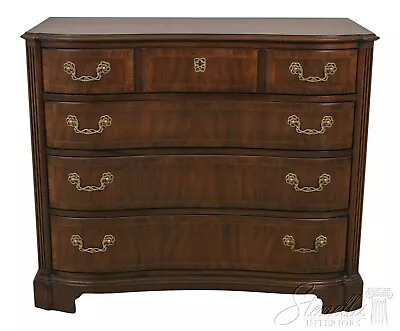 L58871EC: KINDEL 4 Drawer Ox  Bow Front Mahogany Chest • $1895