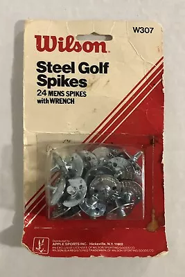 Vintage Wilson Steel Golf Spikes W307 24 Mens Spikes With Wrench • $18.95