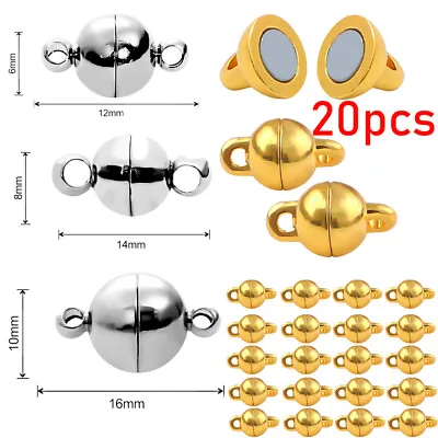 20Pcs Round Strong Magnetic Clasps For Bracelet Necklace Jewelry Making Findings • $13.99