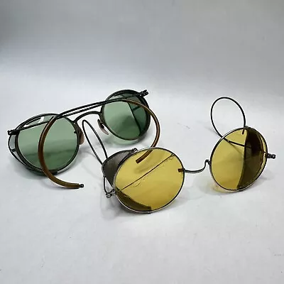 Vintage American Optical Ful Vue Calobar Green Safety Glasses With Side Shields • $79.99