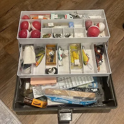 Estate Sale Tackle Box Full Of Lures Vintage. See Pics • $86.25
