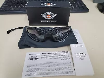 Harley Davidson # Hadri03 Drive 2 Gasket Black Frame Clear Lens Sunglasses • $49.99