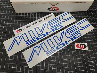 MIVEC SOHC Decals (2-pack) Racing Stickers 12  Fits 4cyl Lancer Galant Carisma • $13.95