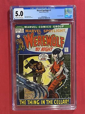 Marvel Spotlight #3 2nd App Werewolf By Night Mike Ploog 1972 CGC 5.0 • $55