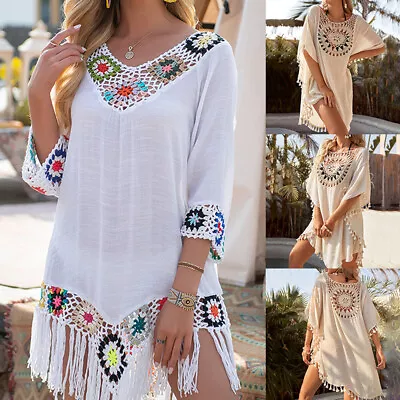 £14.27 • Buy Women Summer Beachwear Bikini Kaftan Dress Swimwear F Sarong Beach Cover Up Girl