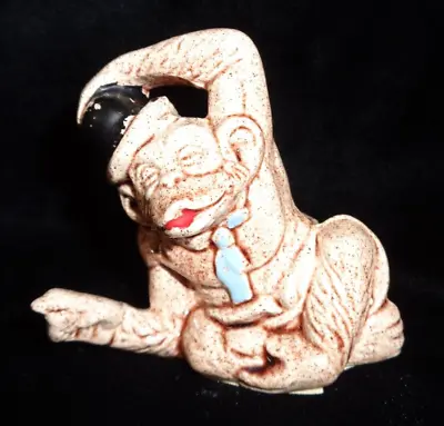 Vintage Ceramic Monkey Scratching His Head Figurine • $12.99