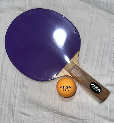 Ping Pong Table Tennis Paddle Racket Professional VINTAGE STIGA PURPLE/GREEN NEW • $29.99