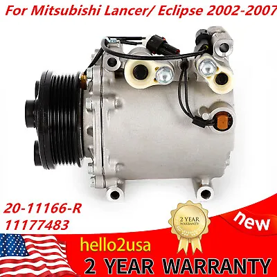 A/C Air Conditioner Compressor For Mitsubishi Lancer/ Eclipse 2002 2003-2007 USA • $94.05