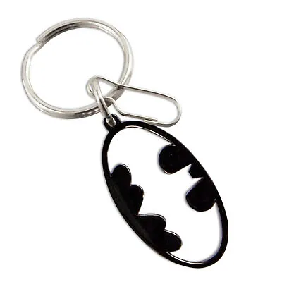 DC Comics Batman Symbol Cut-Out Metallic Keychain Black • $7.99