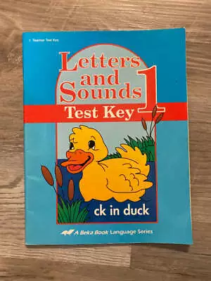 Abeka Letters And Sounds 1 Test Key - 1995 Edition • $5