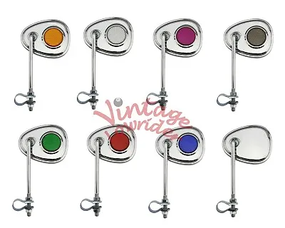 ONE(1) VintageLowrider Tear Chrome V Rear View Bicycle Mirror Beach Cruiser Bike • $8.88