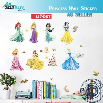 Wall Stickers Disney Princess Girl Removable Kids Girl Room Decal • $8.99