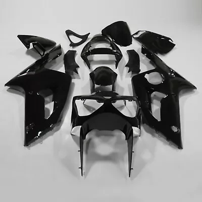 For Kawasaki Ninja ZX6R ZX636C 2003 2004 Glossy Black Fairing Kit ABS Injection • $349.05