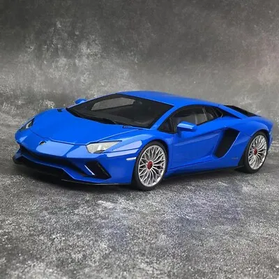 Autoart 1/18 Lamborghini Aventador S Open Close Car Model Met. Blu Nila 79134 • $249