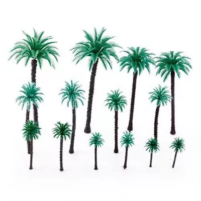  14 Pcs Lanscape Model Tree Mini Railway Trees Scale Coconut • £11.58