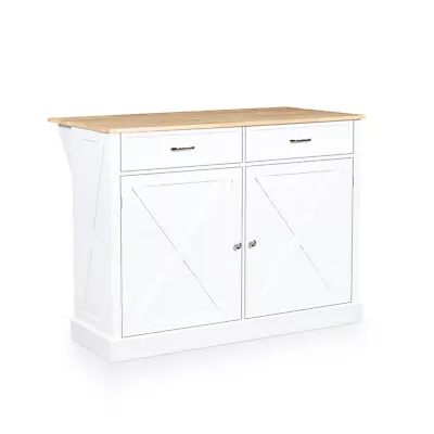 Rolling Kitchen Island Bar Cart Rolling Cabinet Wheels Drop Leaf Top Bench  • $585