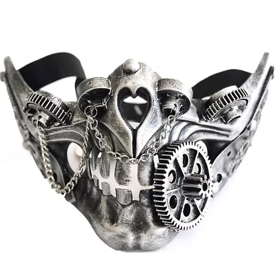 Steampunk Style Half Bottom Face Mask Halloween Costume Cosplay Party • $14.95