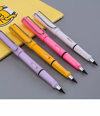 Everlasting Pencil 4 Pcs Inkless Magic Pencil Eternal With Eraser(mixed Colors) • $8