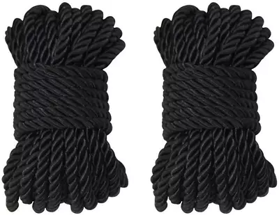 32 Feet 8Mm(1/3Inch) Diameter Soft Silk Rope Solid Braided Twisted Ropes10M Dec • $14.99