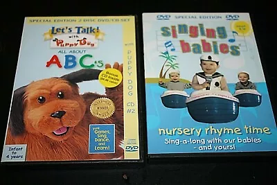 Let's Talk Puppy Dog DVD Lot Nursery Rhymes Singing Babies Infant To Age 4  -A^ • $9.99