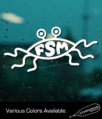 Church Of The Flying Spaghetti Monster VINYL STICKER DECAL FSM  • $3.18