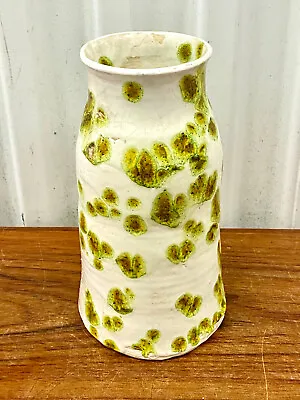 Vintage 70's  Mid Century Modern Glazed Mod Pattern Vase Studio Pottery • $36.99