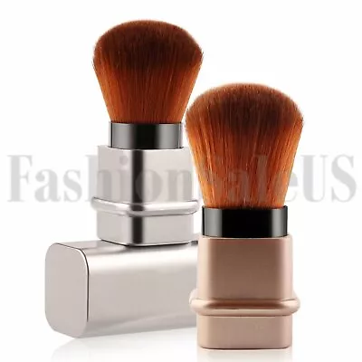 2pcs Retractable Portable Cosmetic Eye Brow Makeup Brush Blush Foundation Powder • $9.99