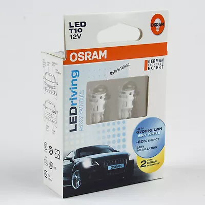 Osram LEDriving T10 194 Led Light 12V 6700K Sky White 2880SW (pack Of 2) • $15.40