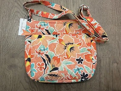 Vera Bradley RAIN FOREST LILY FLORAL XL Crossbody Adjustable Purse NWT** • $79.99