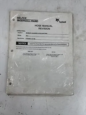 Melroe Ingersoll- Rand Hose Manual Revisions Manual No. 6724283 (12-98)  • $14.57