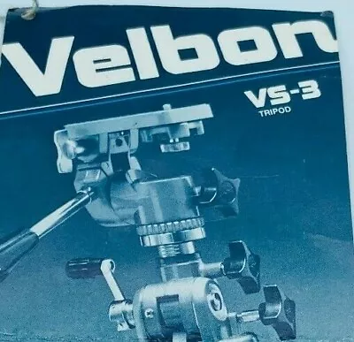 Velbon VS-3 Tripod Advertising Ad Camera Vintage • $5.95