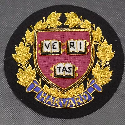 London Badge Button Co Bullion Wire Blazer Patch Harvard University Veritas  • $49.99