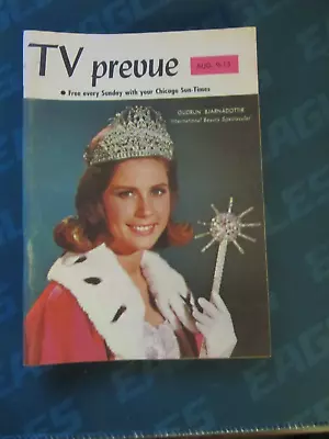 TV Prevue Magazine Regional TV Guide Aug 1964 Miss Universe Gudrun Bjarnadottir • $29.99