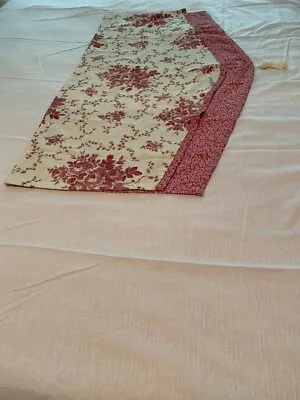 EUC Laura Ashley Red Sophia Ascot Valance W/ Flora Undervalance And Tassel! • $10