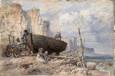 William Stephen Coleman (1829-1904) - Watercolour Painting - 1866 - Coastline • £750