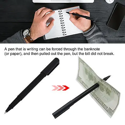 Magic Trick Pen Through Thru Paper Dollar Bill Money Illusion Trick Prop  • $7.69