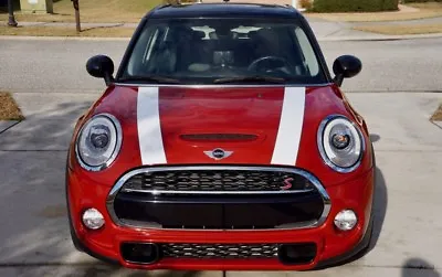 White With Black Hood Stripes For Mini Cooper 2014 To Present - Exact Fit • $29